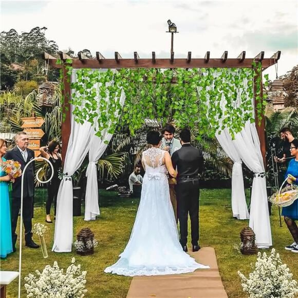 84 Feet 12 Strands Artificial Ivy Leaf Plants Vine Hanging Garland Fake Foliage - Picture 3 of 8